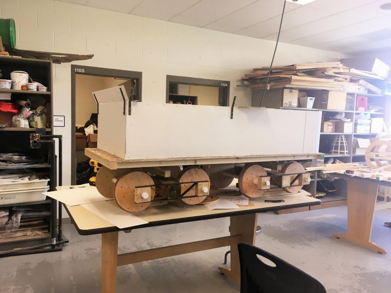 The locomotive tender car is currently under construction in the art room. It will be a key component in this years art project.