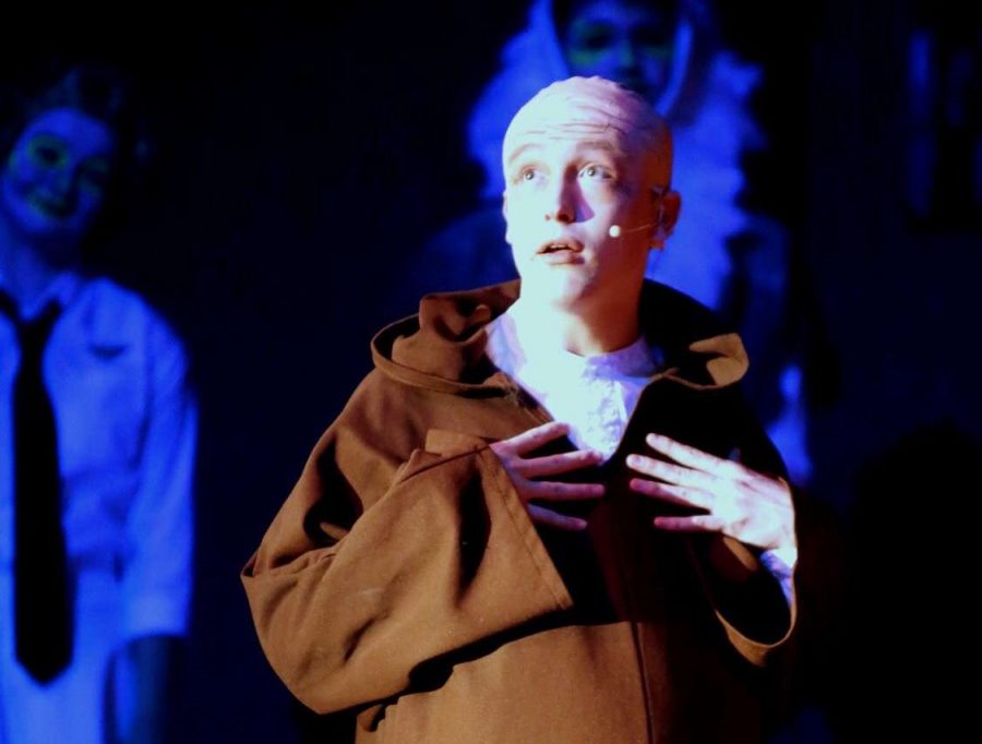 Treven Keeler portrays Uncle Fester during the production of Addams Family: The Musical.