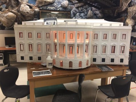 The 3D display of the White House is just one of the few art projects that the art students have been working on this year.