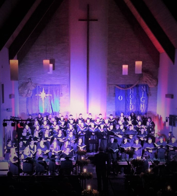 Northwest+College+and+Powell+High+School+choirs+team+up+to+sing+Christmas+carols+at+Vespers+on+Dec.+5+at+First+United+Methodist+Church.