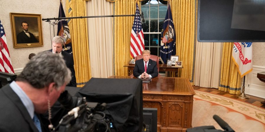 President Donald Trump gave a speech Jan. 8 addressing the current government shutdown. The government is currently at a standstill due to disagreements over the border wall. 