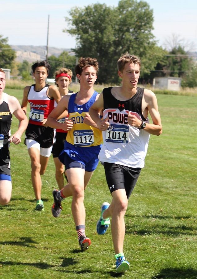 Alan Merritt runs in the Billings Cross Country meet earlier this school year. Merritt has competed in Cross Country all four years of high school, earning the All- Conference Award his junior and senior years and the All- State title his junior year. 