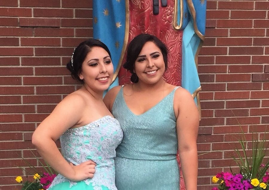 Prowl social media editor Scarlette Mendoza (left) poses with her sister Millie, who graduated from PHS in 2018.