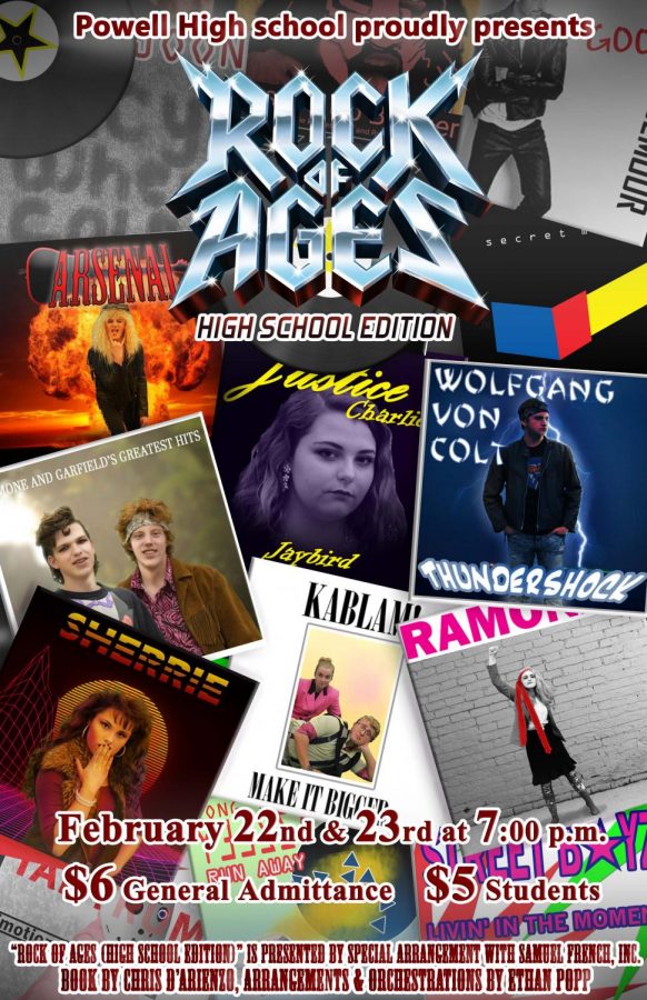 One of the posters for the PHS production Rock of Ages
