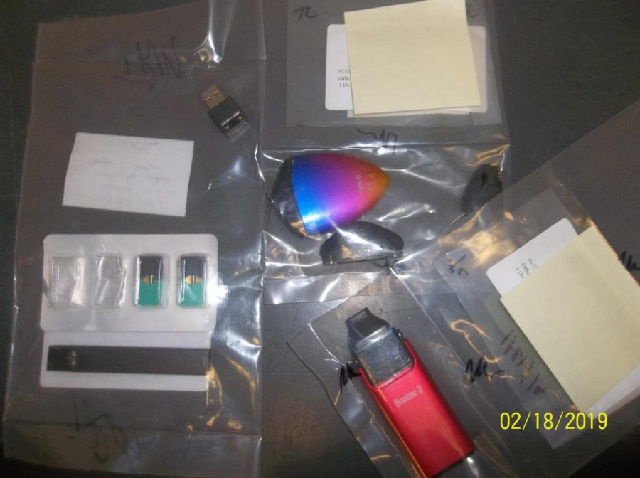 Different+types+of+vapes+are+displayed+that+have+been+confiscated+at+PHS.%0A