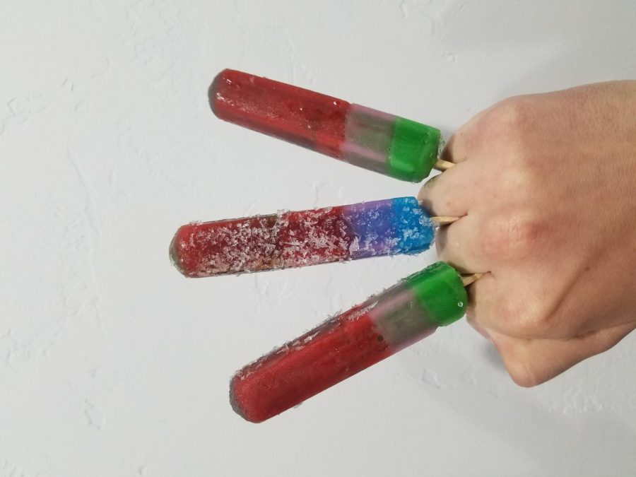 Popsicles fresh from the freezer
