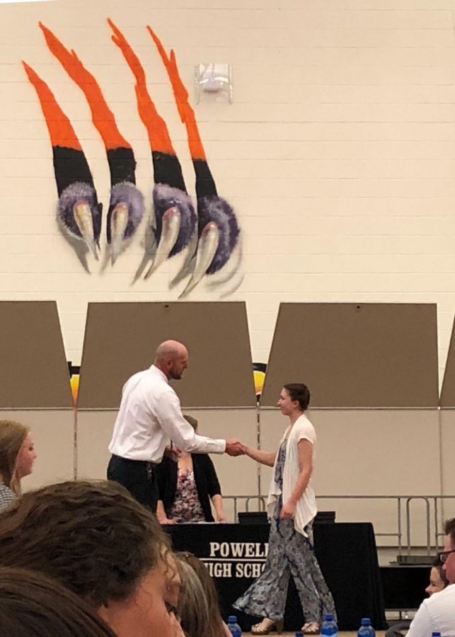 The 2020 senior awards banquet is one ceremony that did not take place this year. In 2019, then-senior Joelynn Petrie shook the hand of then-Assistant Principal Mr. Tim Wormald.