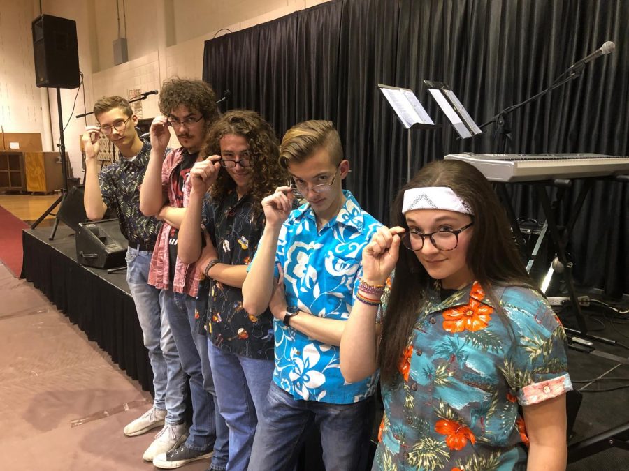 Members of the band Specs include (from left) Bennett Walker, Coleman Walker, Nate Cole, Aaron Lind and Maggie Cappiello.