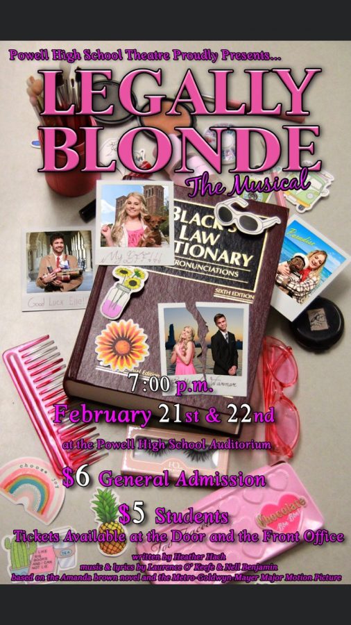 The performance, “Legally Blonde” will take place on Friday-Saturday, Feb. 21-22 at 7 p.m. in the PHS auditorium.