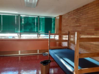 Recently vacated quarantine housing at the University of Wyoming.