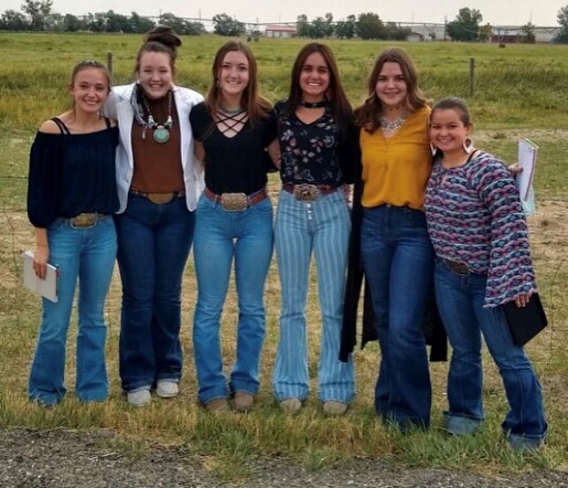 Livestock judging students who participated in the September competition include (from left) Amber Visocky, Allison Morrison, Madi Harvey, Brooklynn Bennett, Tegan Lovelady and Taylor Dye.