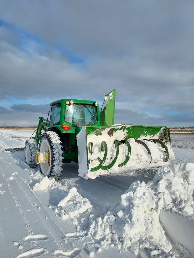 Along with school being canceled many farming operations shut down due to inclement weather, showing how bad the snow affected everyday routines.