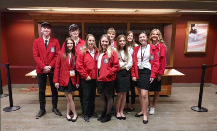 The PHS Skills USA team is all smiles after competing at the State Competition in Casper on April 11-13.