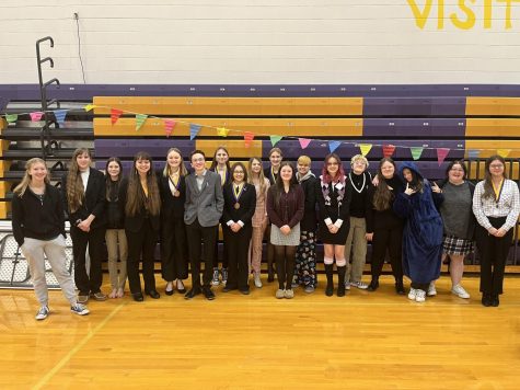 In the week before attending the Worlando Beach tournament, the Speech and Debate team attended the Thermopolis tournament, as pictured above.