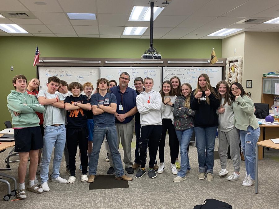 Mr. Despain’s final 8th grade Spanish class is excited to move on to the high school along with their teacher.

