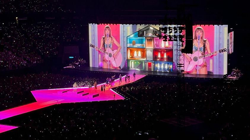 The eye catching performance on stage at the Taylor Swift Eras Tour concert.
