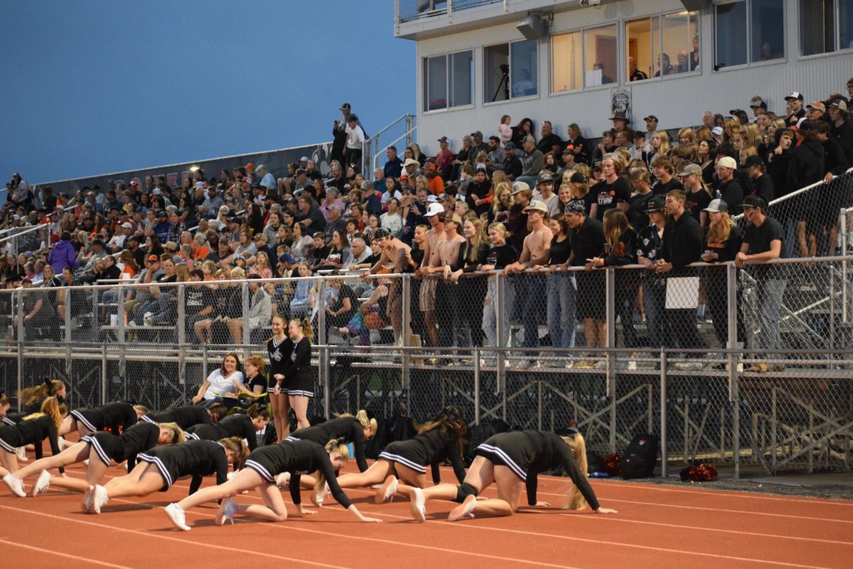 After every touchdown, the cheerleaders will complete a round of seven pushups. The crowd gets heavily involved in this process,  cheering them on. 