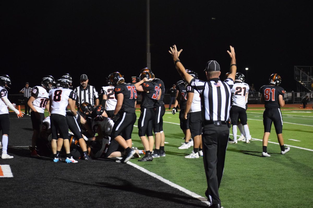 After a crucial play, the Powell Panther football team was able to get a touchdown. 