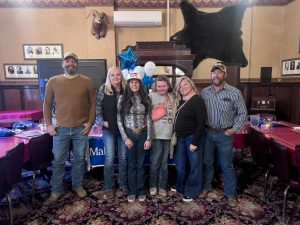 Pazlee and her family gather at the Irma to celebrate.