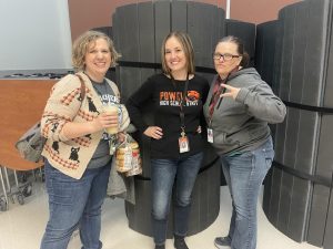 (from left to right) Shelby Moore, Amy Moore, and Lenita Moore wonder which one is which.