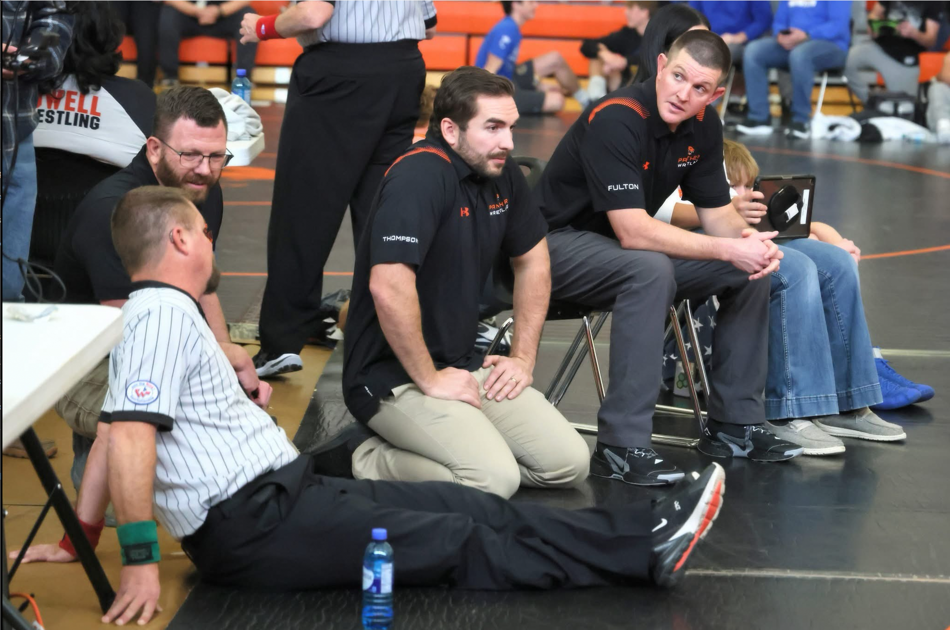 Head Coach Nick Fulton Coaches his team during The annual Powell Invitational.