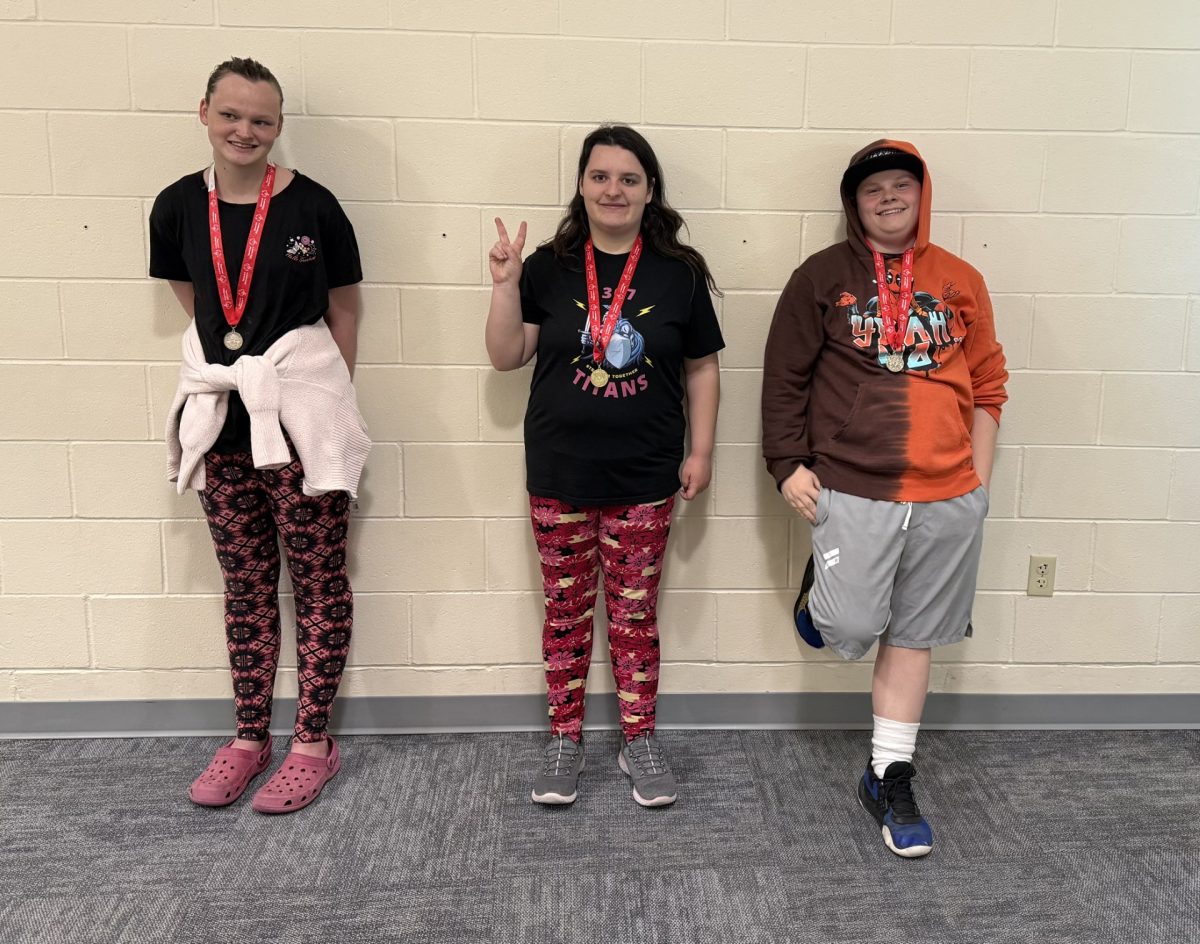  A celebration commences with their medals after a great time at the Special Olympics