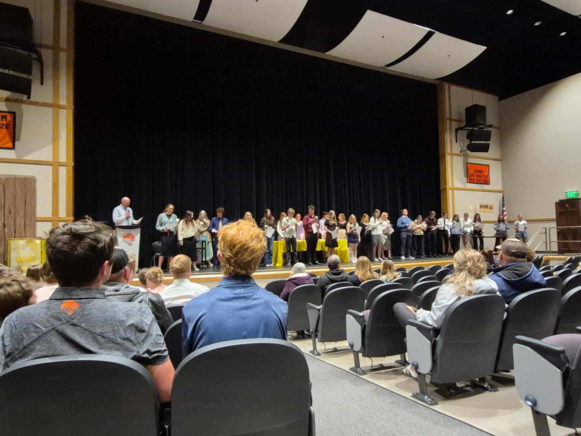 Twenty-four new members were inducted into the society at the ceremony.