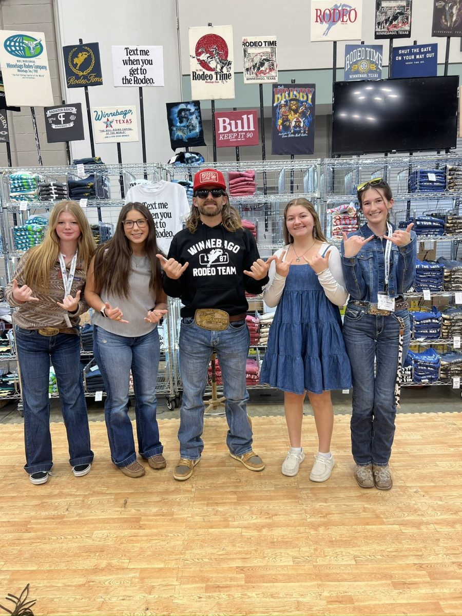 From left to right, Ely, Marquez, McCrary, and I, pose with Dale Brisby.