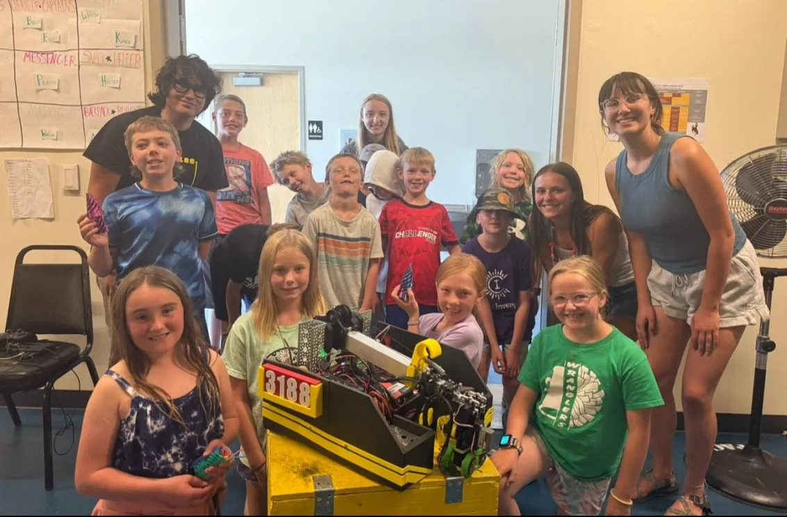 Mason Coombs inspires First Tech Challenge participants  at Pinedale Youth Camp