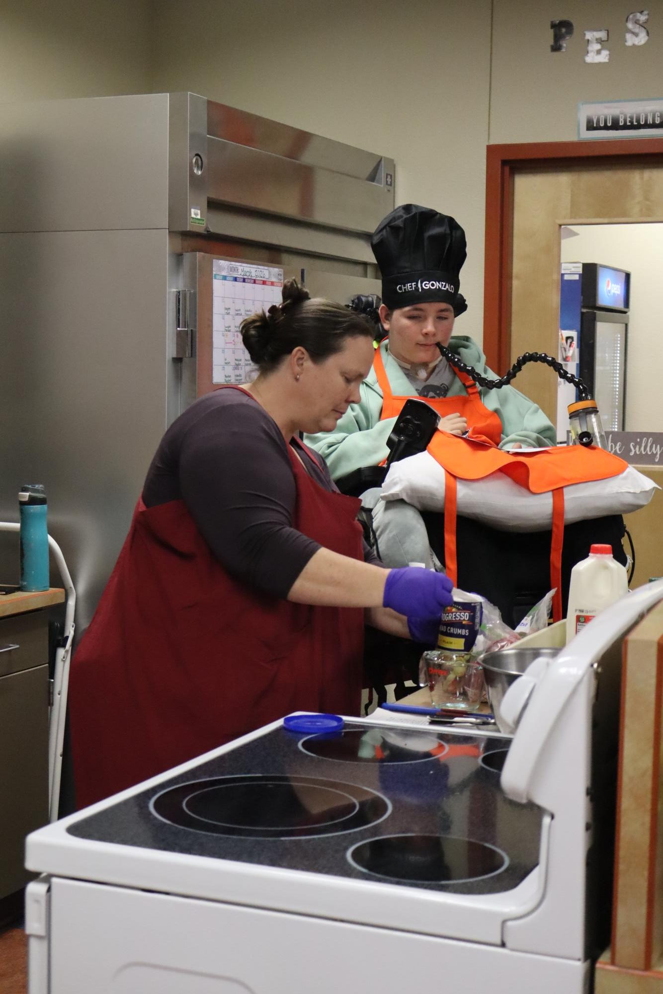 PHS freshman Gonzalo Anzures puts his cooking skills to the test.